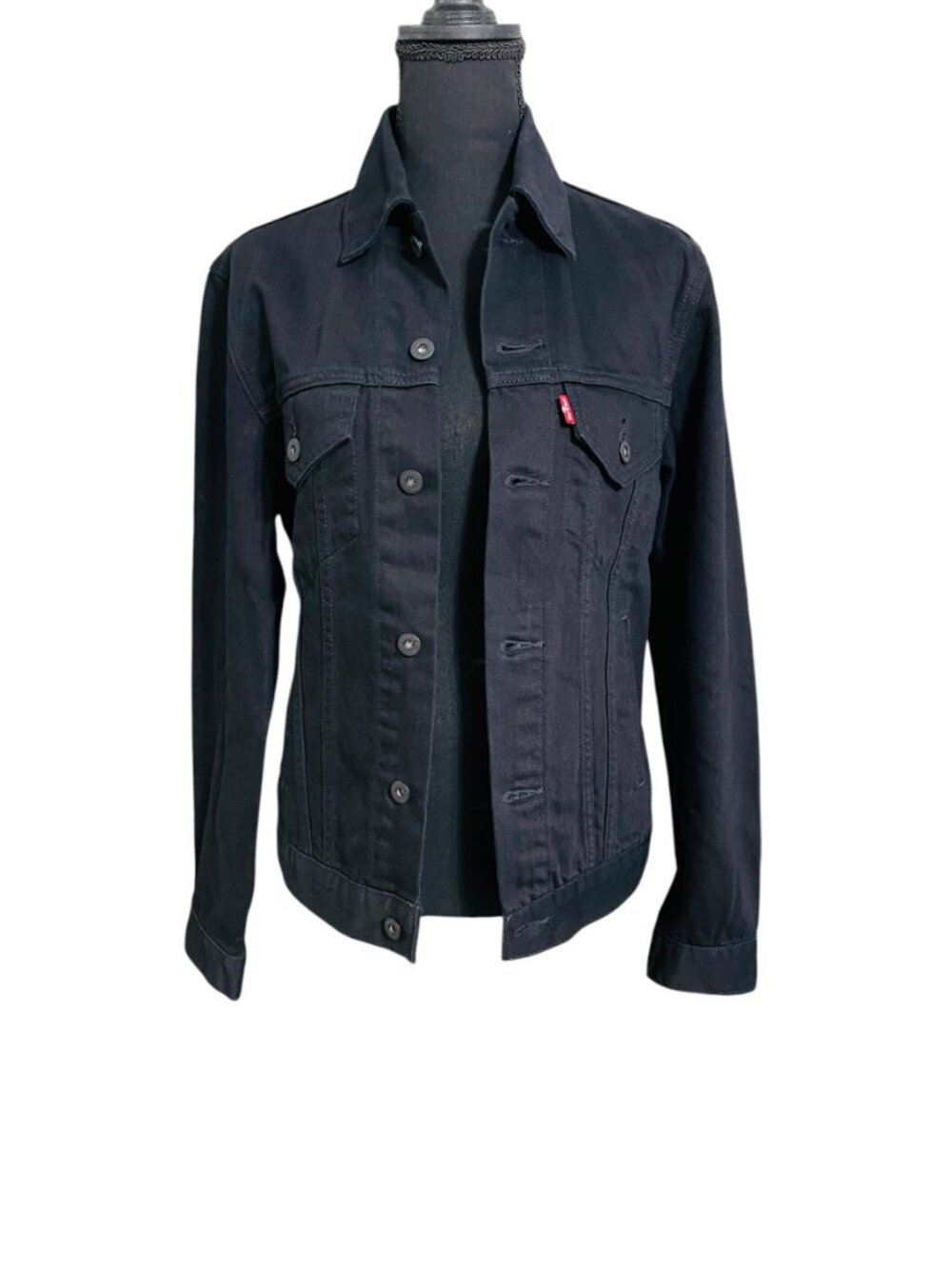 Levi’s Strauss Men’s Trucker Style Jean Jacket With Back Appliqué of